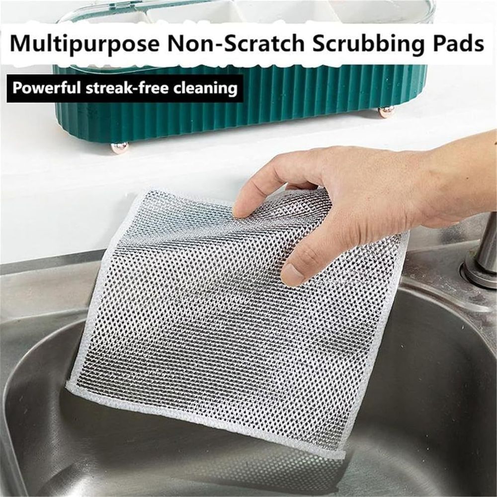 Non Scratch Double Layer Dish Wash Cloths for Your Healthy Kitchen - Pack of 8
