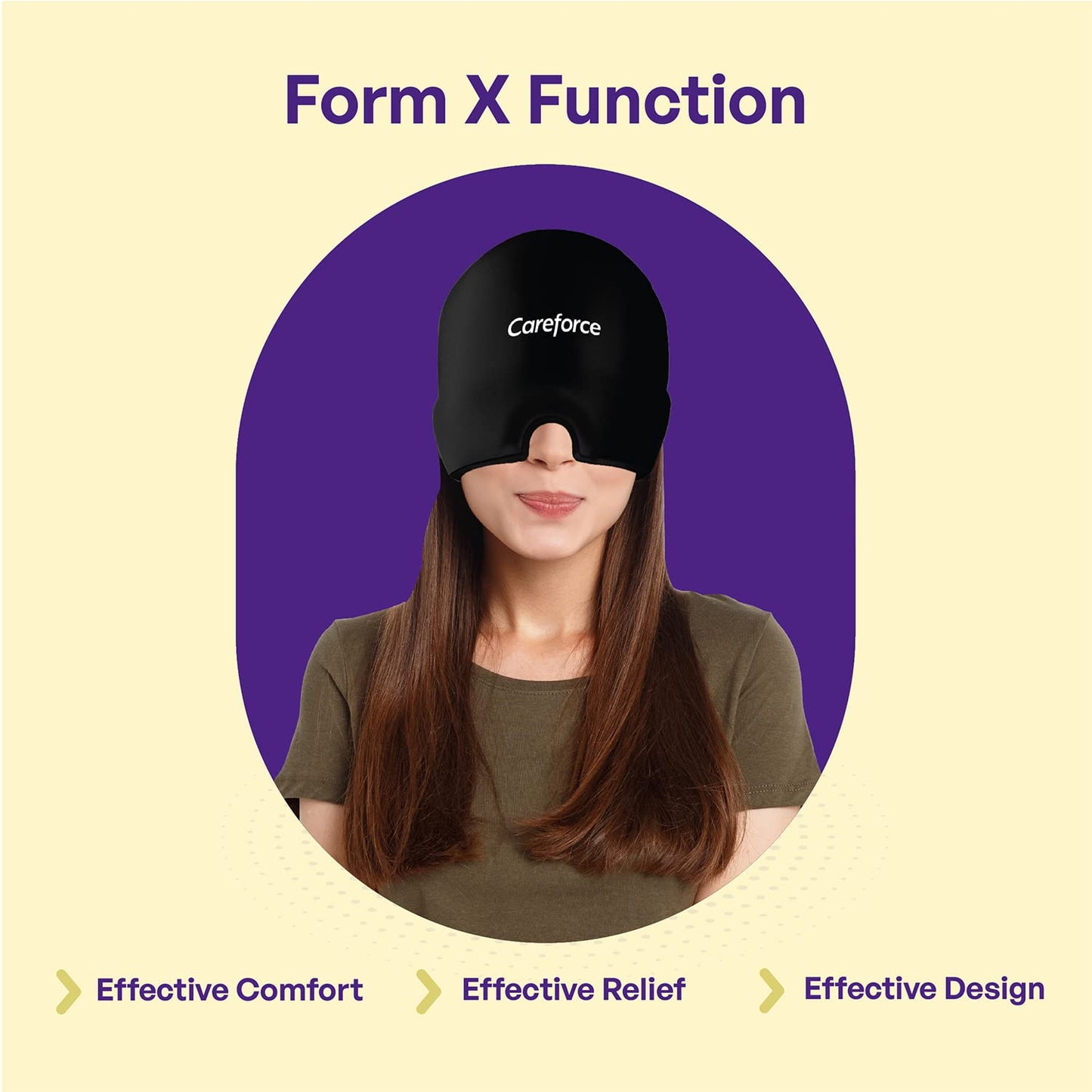 Migraine Relief Cap for Migraines, Headaches, Sinuses, Tension Relief Headache Relief Cap for Men & Women Hot & Cold Therapy Relaxing Thermax Migraine Miracle Cap, Migrane Relaxing Cap-Black