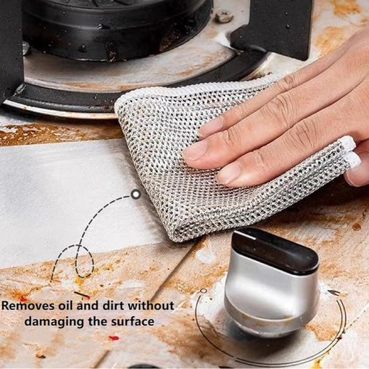 Non Scratch Double Layer Dish Wash Cloths for Your Healthy Kitchen - Pack of 8