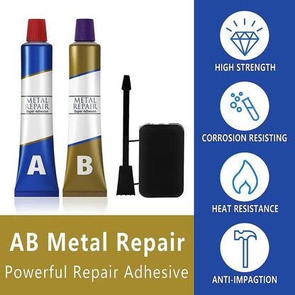Magic Repair  Super Adhesive (A+B), For all type of surfaces like metal, plastic, wood etc  Water Tank leakage, Plugging, Welding, Resistance to heat & cold- 100g (50g each)