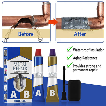 Magic Repair  Super Adhesive (A+B), For all type of surfaces like metal, plastic, wood etc  Water Tank leakage, Plugging, Welding, Resistance to heat & cold- 100g (50g each)