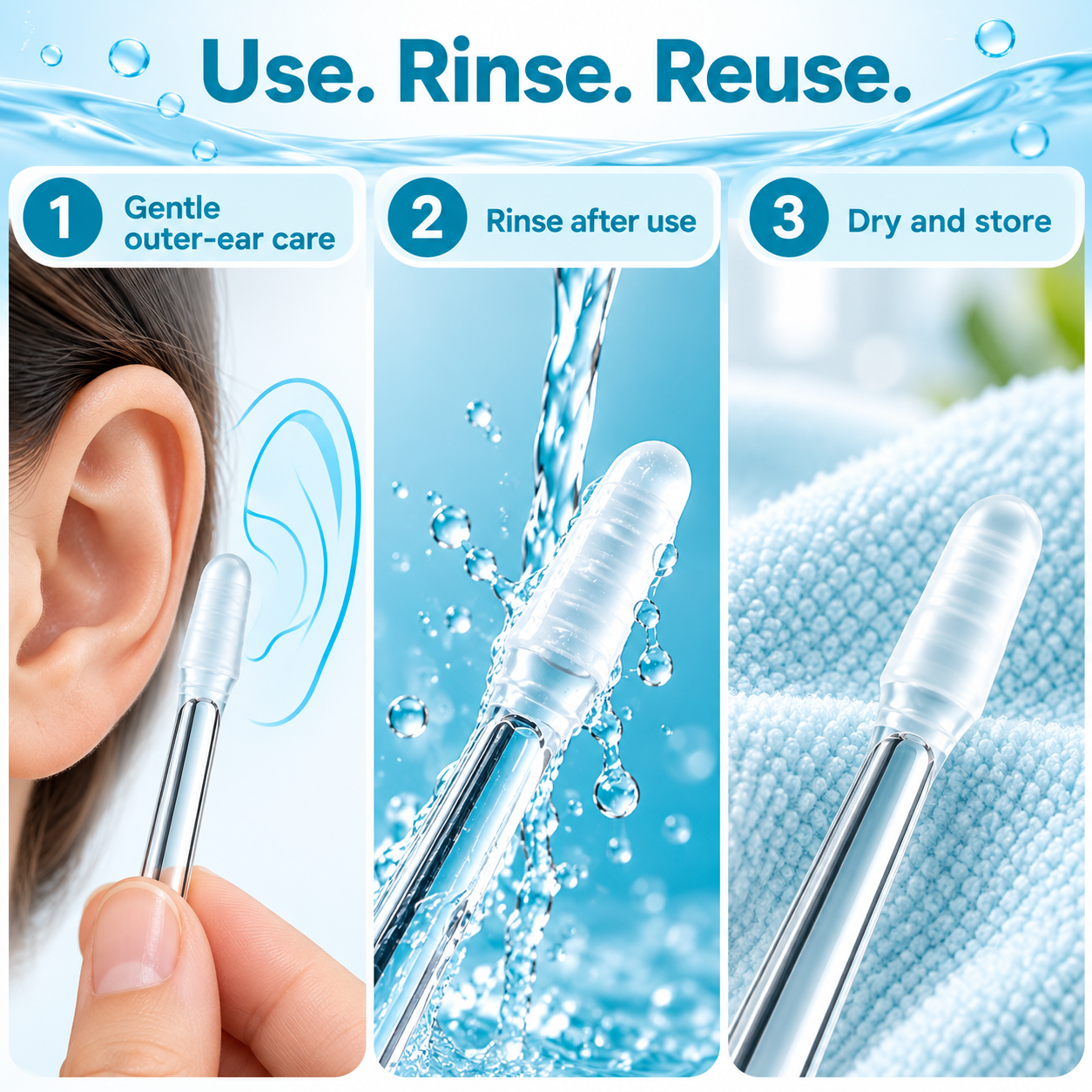 Pain-Free Silicone Ear Wax Remover | Gentle & Safe for Kids and Adults - 24pcs