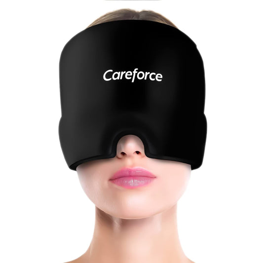 Migraine Relief Cap for Migraines, Headaches, Sinuses, Tension Relief Headache Relief Cap for Men & Women Hot & Cold Therapy Relaxing Thermax Migraine Miracle Cap, Migrane Relaxing Cap-Black
